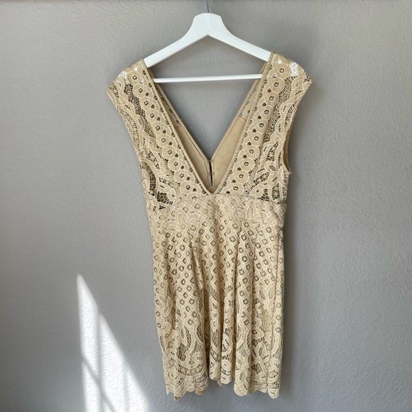 Free People One Million Lover Cream Lace Dress - Picture 7 of 15